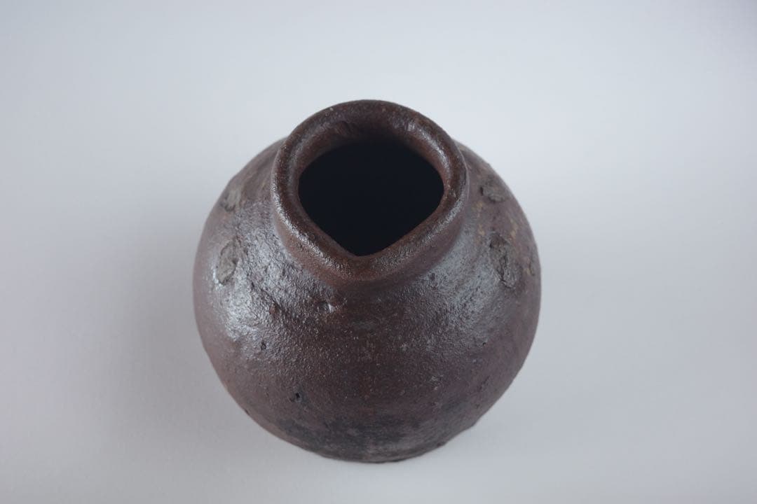 古越前 片口小壺 江戸期頃 時代壺 花器