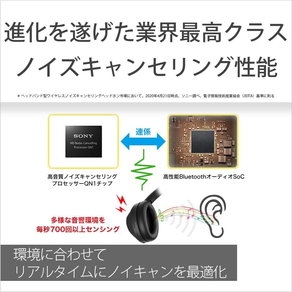 Sony ワイヤレスノイズキャンセリングヘッドホン密閉型 マイク付